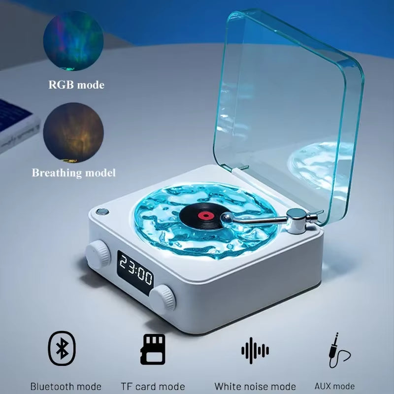 Mini Retro Bluetooth Speaker - White Noise, RGB Light