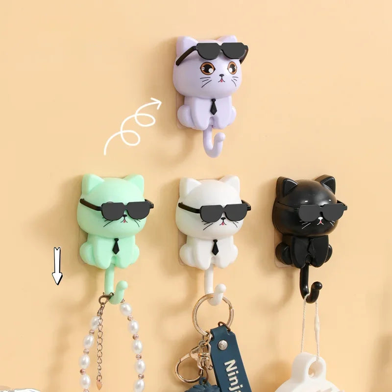 Cute Cat Hooks for Keys & Towels