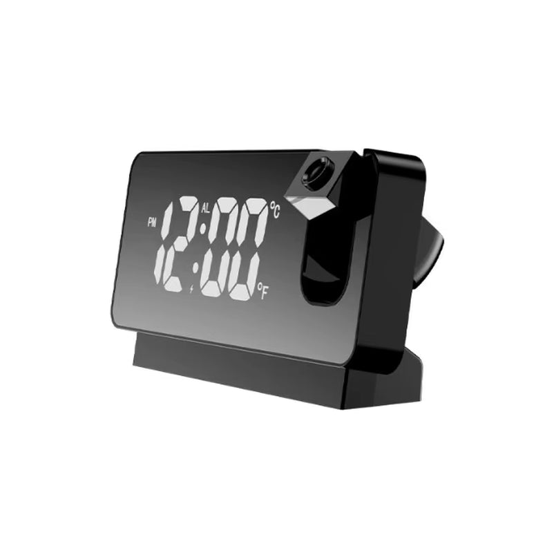 360° Projection Digital Alarm Clock with LED Display, Date & Temperature