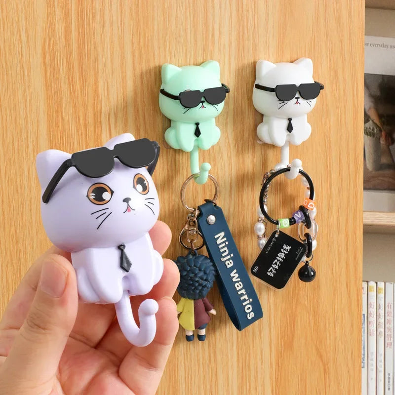 Cute Cat Hooks for Keys & Towels