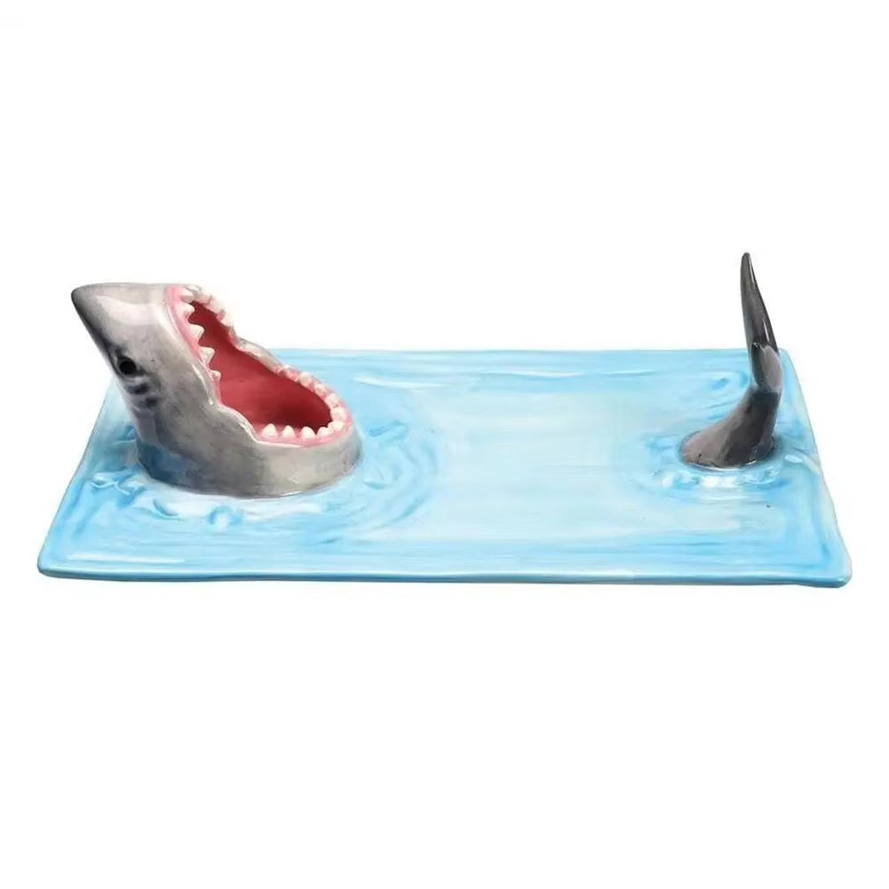 Ceramic Shark Sushi Plate - Unique Tableware