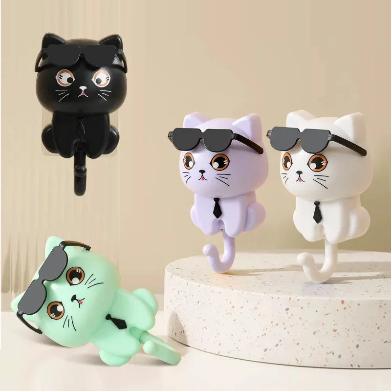 Cute Cat Hooks for Keys & Towels