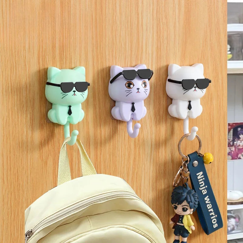 Cute Cat Hooks for Keys & Towels