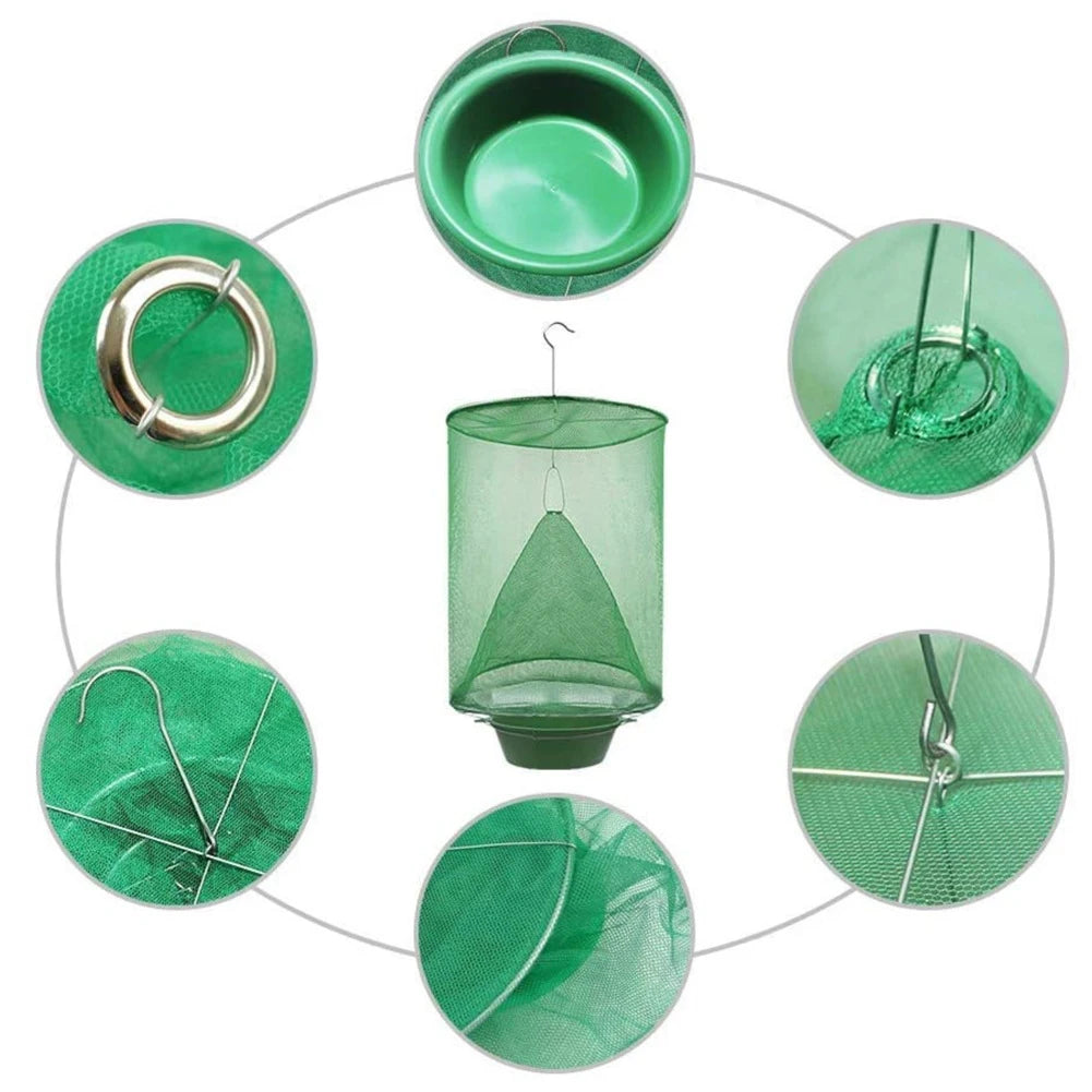 Hanging Fly Trap - Reusable Fly Catcher Cage