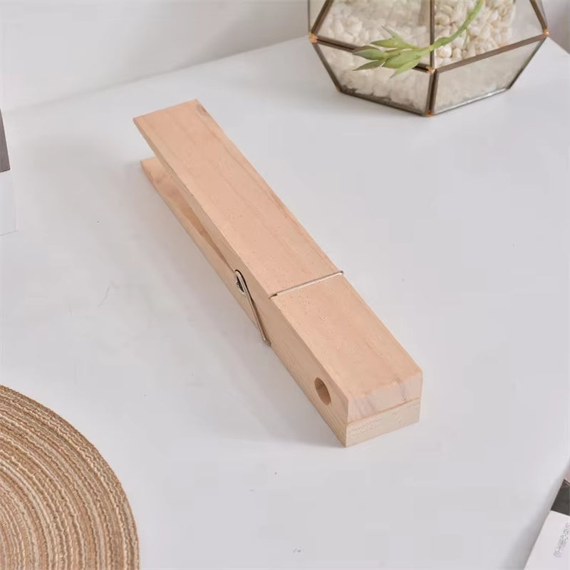 Large Wooden Towel Holder - Bathroom Decor