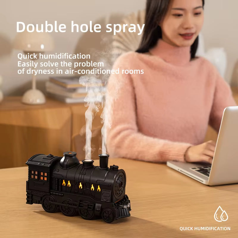 Ultrasonic Air Humidifier & Aroma Diffuser - Train Shape