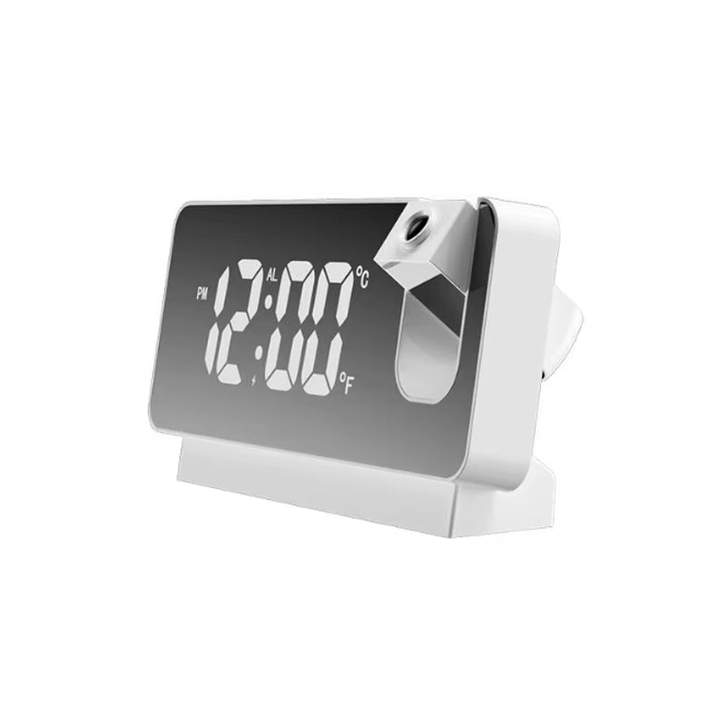 360° Projection Digital Alarm Clock with LED Display, Date & Temperature