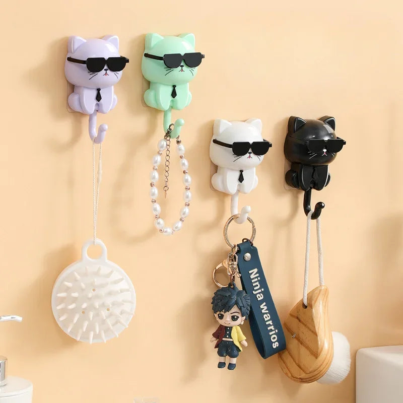 Cute Cat Hooks for Keys & Towels