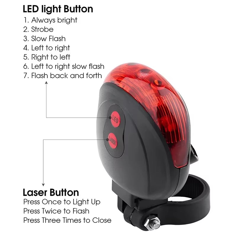 Bike LED Lights & Lasers Safety Kit