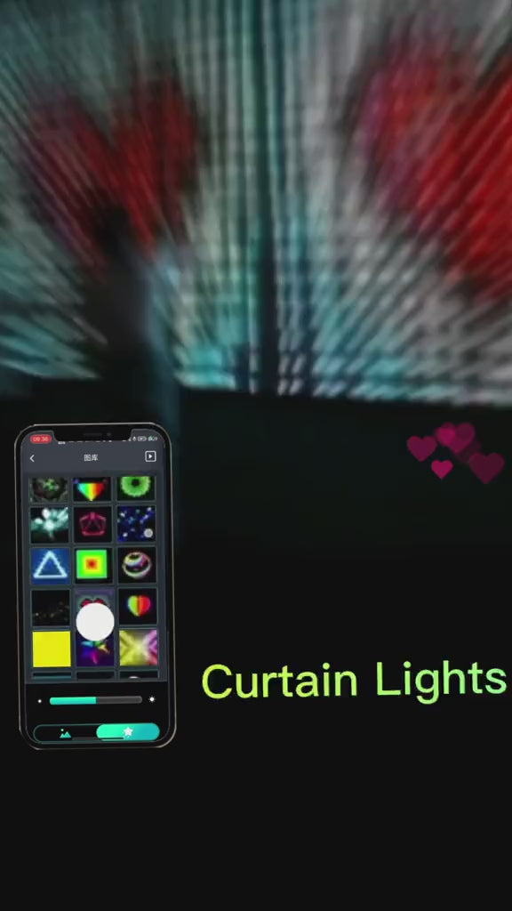 400 LEDs Smart Curtain Lights - Bluetooth App Control